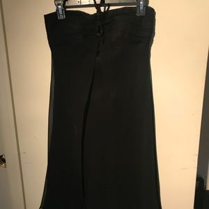 Strapless black dress
